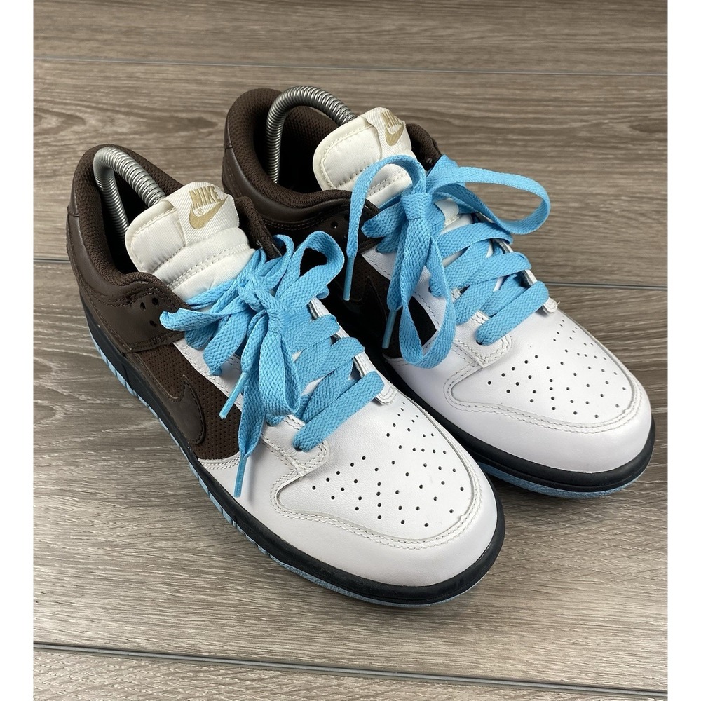Nike Women's Dunk Low White Baroque‎ Brown Low Top Sneakers White Size 8.5